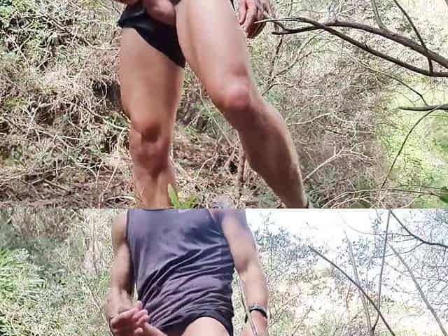 Risky Outdoor Masturbation - Enjoying the Nature wanking My Penis