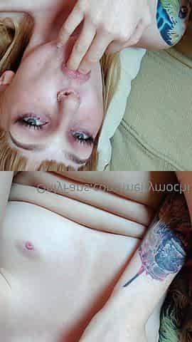 Sexy naked blonde Kiara Lord solo masturbation