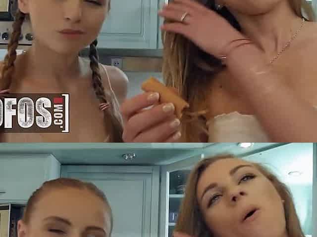 Lady Bug Cutie Emily Play With A Sausage In The Kitchen But Danny D's Sausage Is More excellent - Mofos
