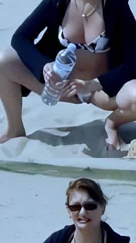 Anastasia Kass Peeing on the Beach