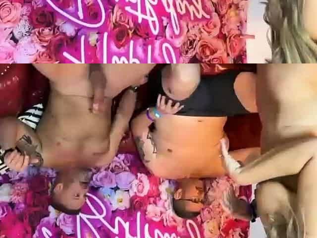 Three hot horny blonde MILF sluts suck and ride hard cocks