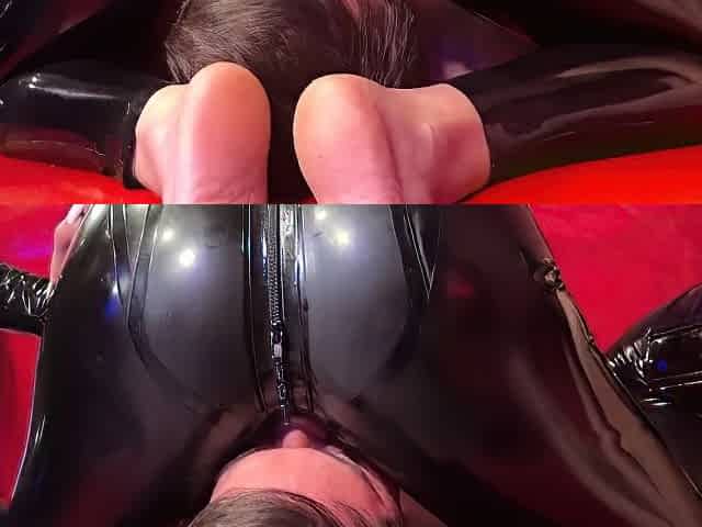 Lady Ariell - Latex Butts Sitting On His Face