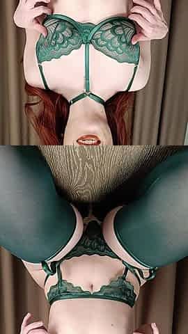 Emerald Butt Plug and Pussy Tease
