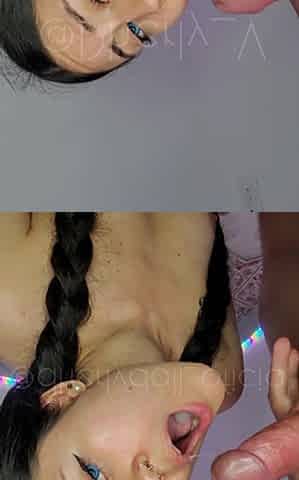 Cum for My Beautiful College Friend, Cum in Mouth