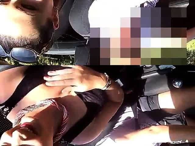 Young chick fucking old dick outdoor