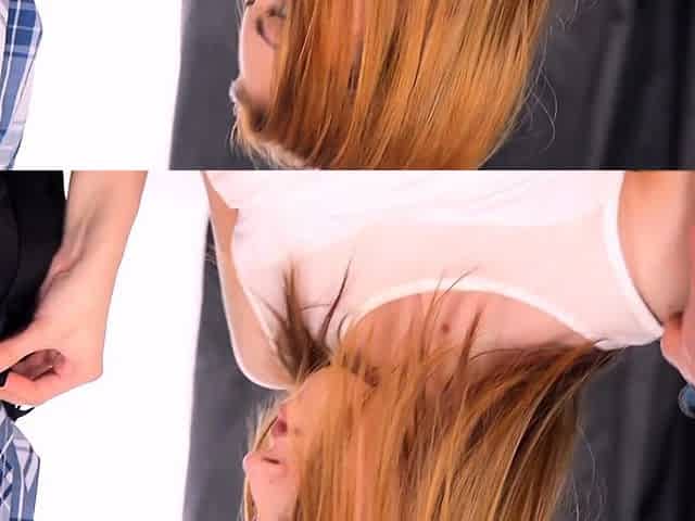 Beauty Amateur Redhead Teen make Perfect Blowjob