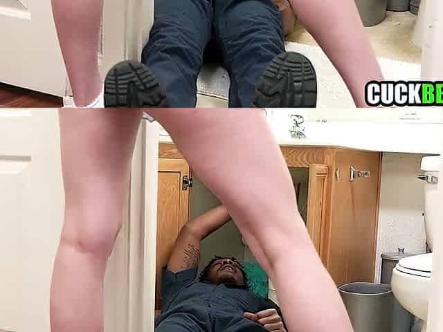 Abused Cuck Watches Wife Bang Ebony Plumber