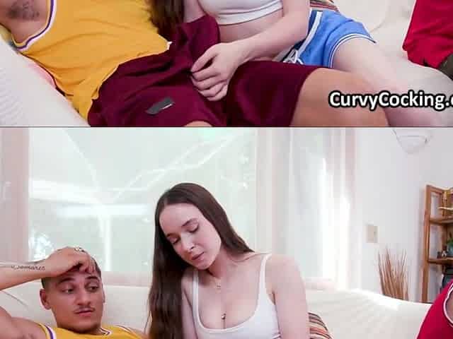 Risky Bj While Watching Football