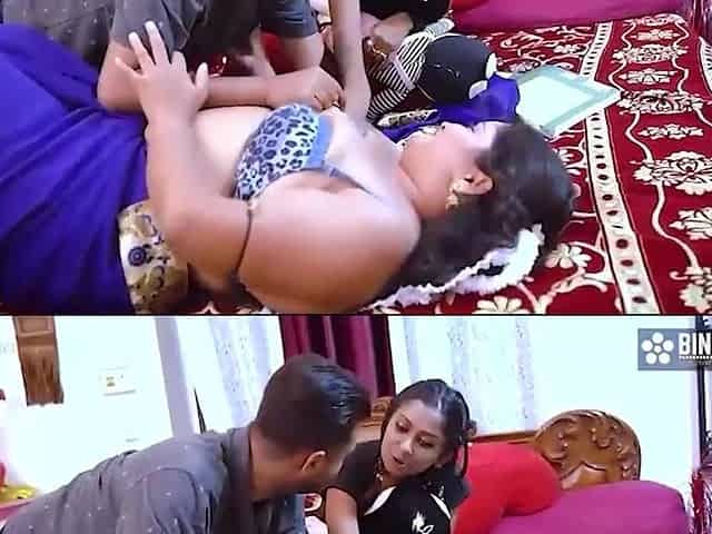 Indian BBW and teen threesome sex