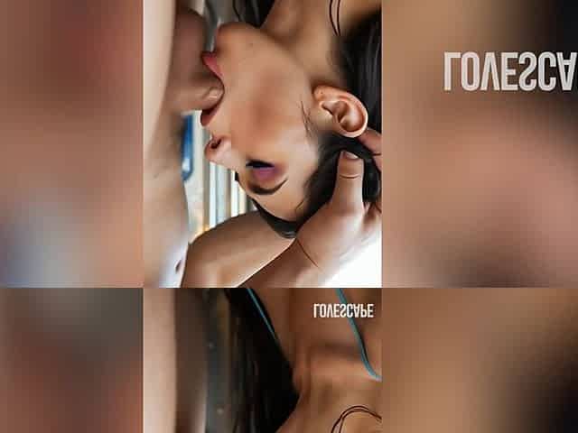 Sexy Cyber Babe's Street Quickie - Bent Over Hood, Deep Thrusts & Dripping Cum