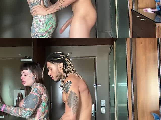 MASSIVE BAZOOKAS EMO BADDIE IMPLORES FOR BBC POUNDING - Tiger lily - Derek savage