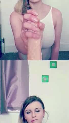 Big boobs webcam slut toys her asshole