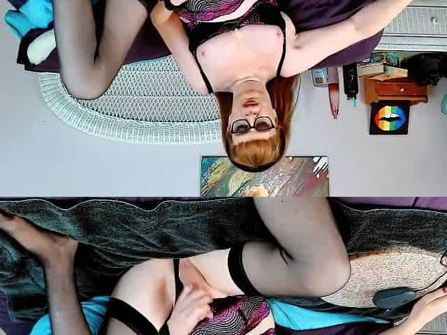 New Garter Belt And My Small Black Dildo