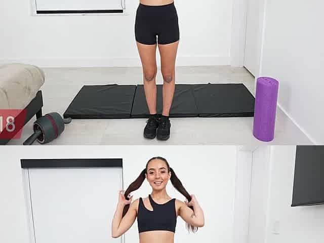 Fit18 - Sasha Tatcha - 110lbs - Mixed Oriental Russian Teen In Shorts Creampie - POV 60fps