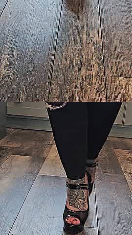 See me Walk my Tattooed Feet Around in High Heels