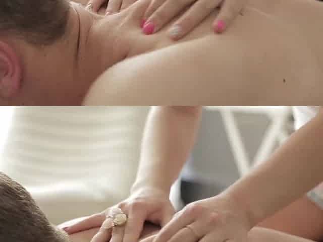 Steamy Massage Leads to a Hard Doggy style Screw