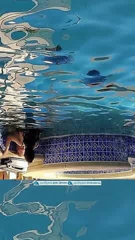 Cuckquean POV - BBW Cuckcake Fucks My Husband in Outdoor Pool While I Film Underwater