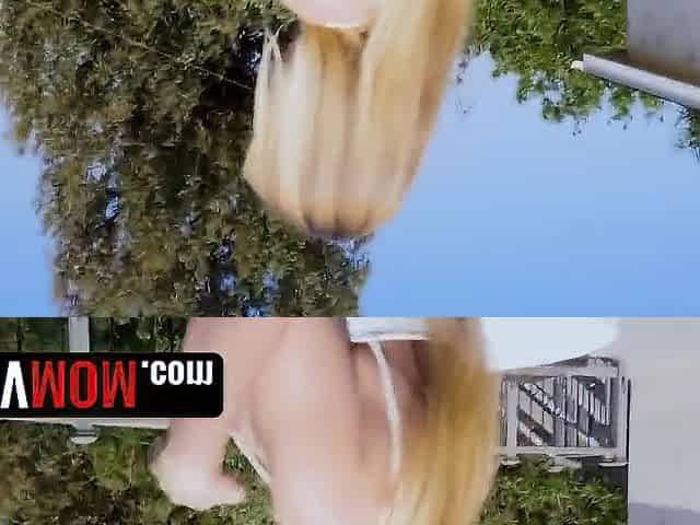 PervMom - Blond cougar lures neighbour into her abode and cheats on spouse by giving him a head