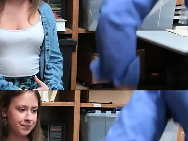 Small chubby teen thief punish fucked by a LP officer