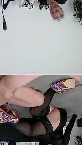 My Nylon Feet Juice Every Squirt Horny Cock!