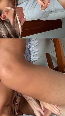 While Husband Is on a Business Trip, I Fuck His Slut Wife and She Swallows All My Cum