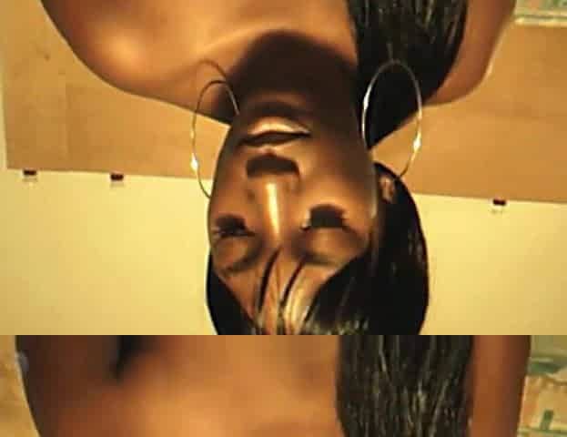 Vagina toying black teen pleasures herself