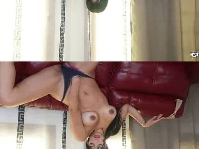 Playful Chick Fucks Her Shaved Pussy