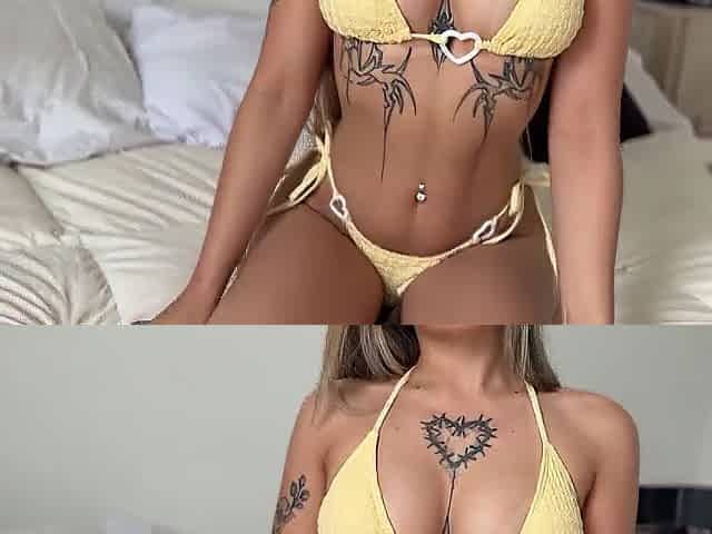 My stepbro's schlong got hard watching me wearing my fresh bikini