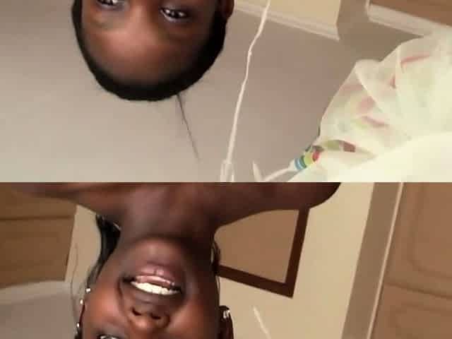 THICK EBONY TEEN choose between LA and her BF