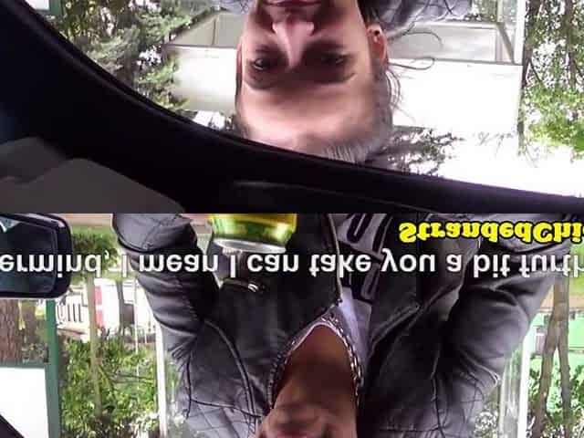 Hitchhiking eurobabe screwed on car backseat