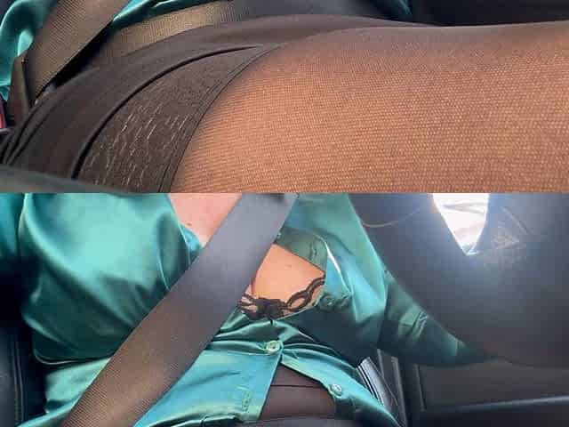 Mature Hot MILF Masturbates in the Car on the Way Home From the Office