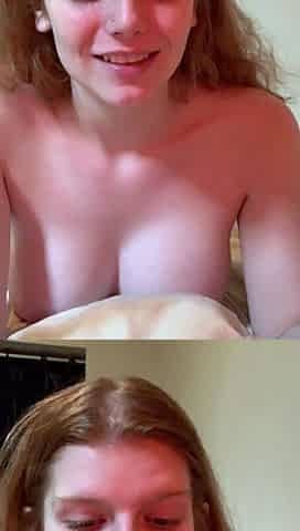Big boob brunette masturbates on webcam