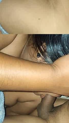 Sister blowjob at night sucking last drop