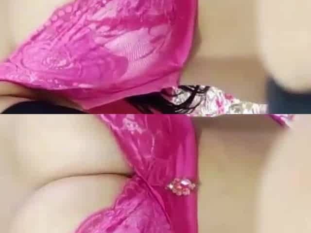 Working beauty was showing her twat and breasts, live MMS went viral