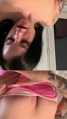 German Black-haired Teen Gets Fucked with a Plug in Her Ass