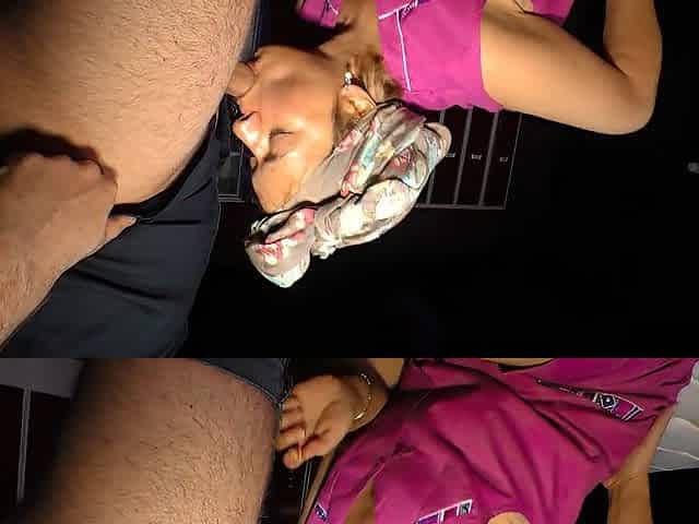 Fat large butt brlonde gets showered with his warm load