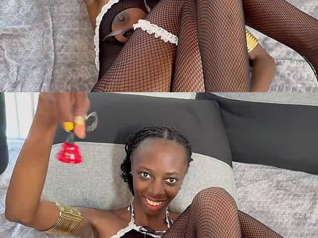 Ebony Maid Rings the Sex Bell: Gets Twat Screwed and Butt Creampied