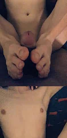 Footjob from teen(eighteen+)