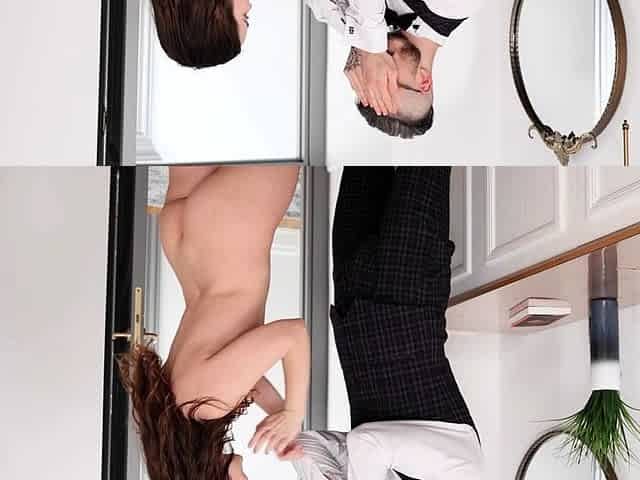 Old man and hot brunette bathroom hardcore