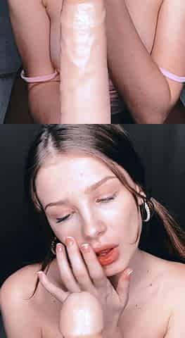 Horny amateur web cam girl masturbating with her toy
