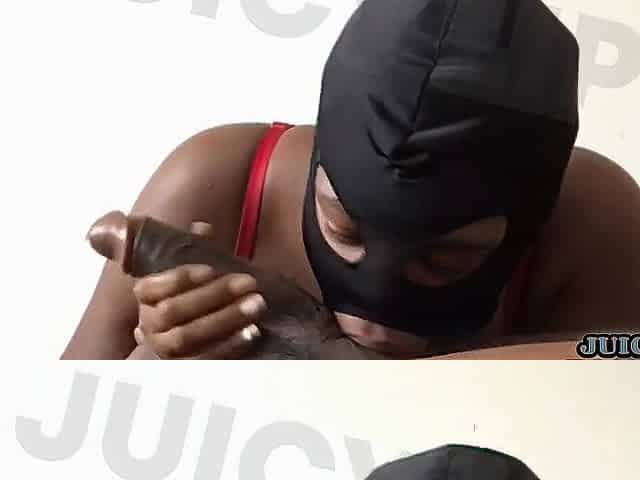 WET LIPS-masked up and uses her moist sloppy throat to make him NUT!!!