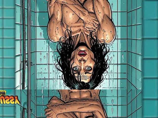 Concupiscent 45-year-old Mamma in the Shower