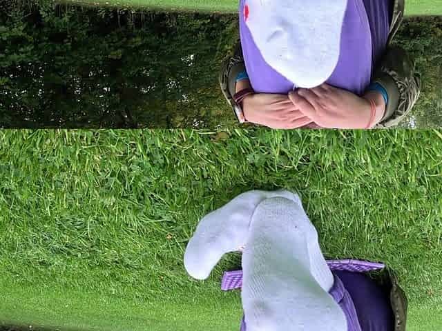 foot worship nude and in socks in public outdoor