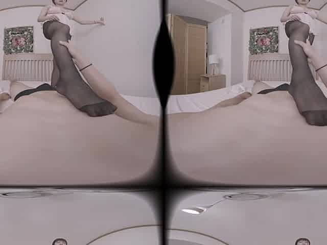 Big Boots Massage With Black Pantyhose