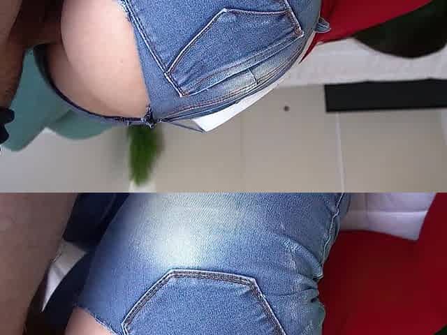 WHAT BOOTY! I screw my sister's most good ally throughout ripped jeans