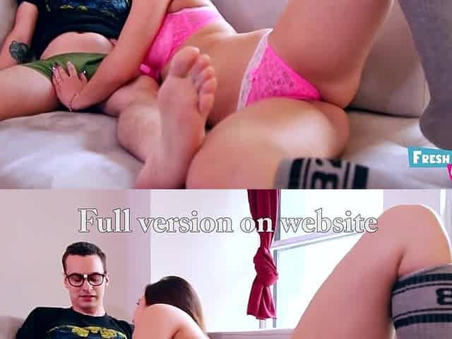 Recent & Sinless - A Cute Teen is Drilled HArd over Homeworks