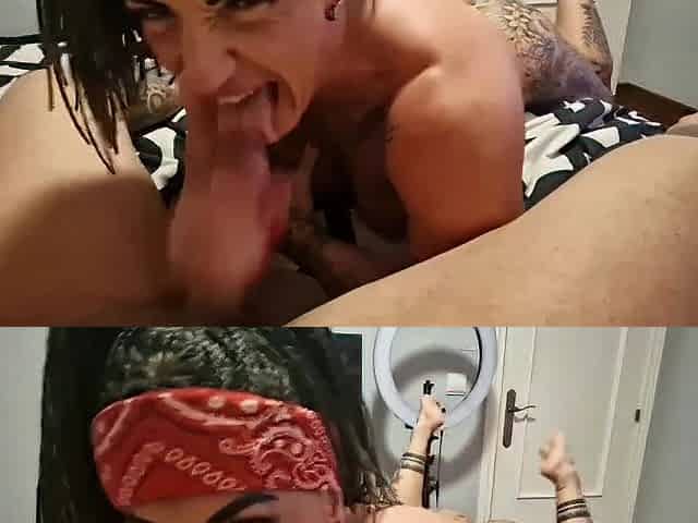 Eating his penis up to his balls