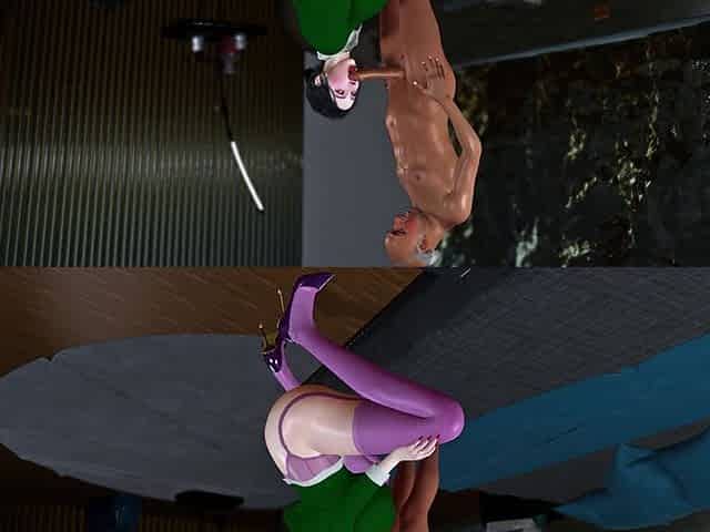 3D BBW Mature MILF Teasing the Big Old to Fuck Her Wet Pussy