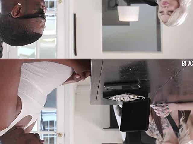 Skinny Blonde Nichole Saphir Railed by BBC in Hardcore Interracial