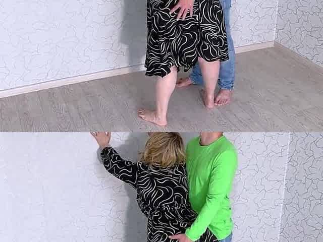 Old housewife engaged in anal-act of love and showed her booty in action